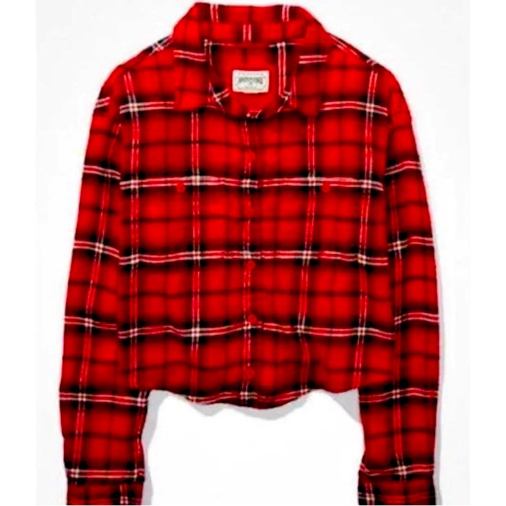 NWT American Eagle plaid cropped top size small